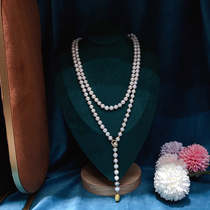 New Natural Freshwater Pearl Necklace - White Minimalist Versatile Jewelry, Unique Designer Pearl Accessories for Wholesale