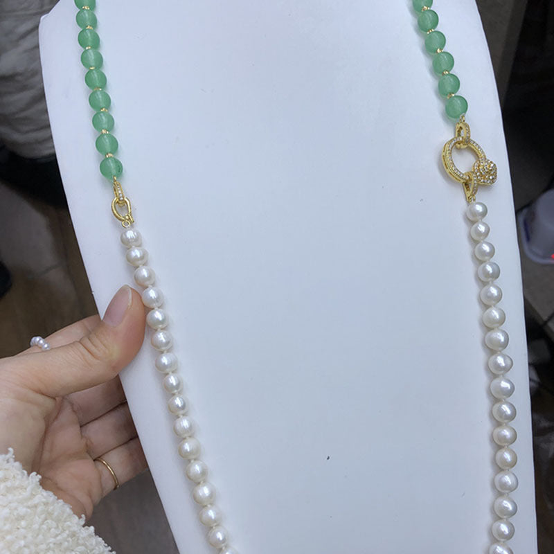 "Freshwater Pearl Necklace | Long-Length Simple Fashion for Women"