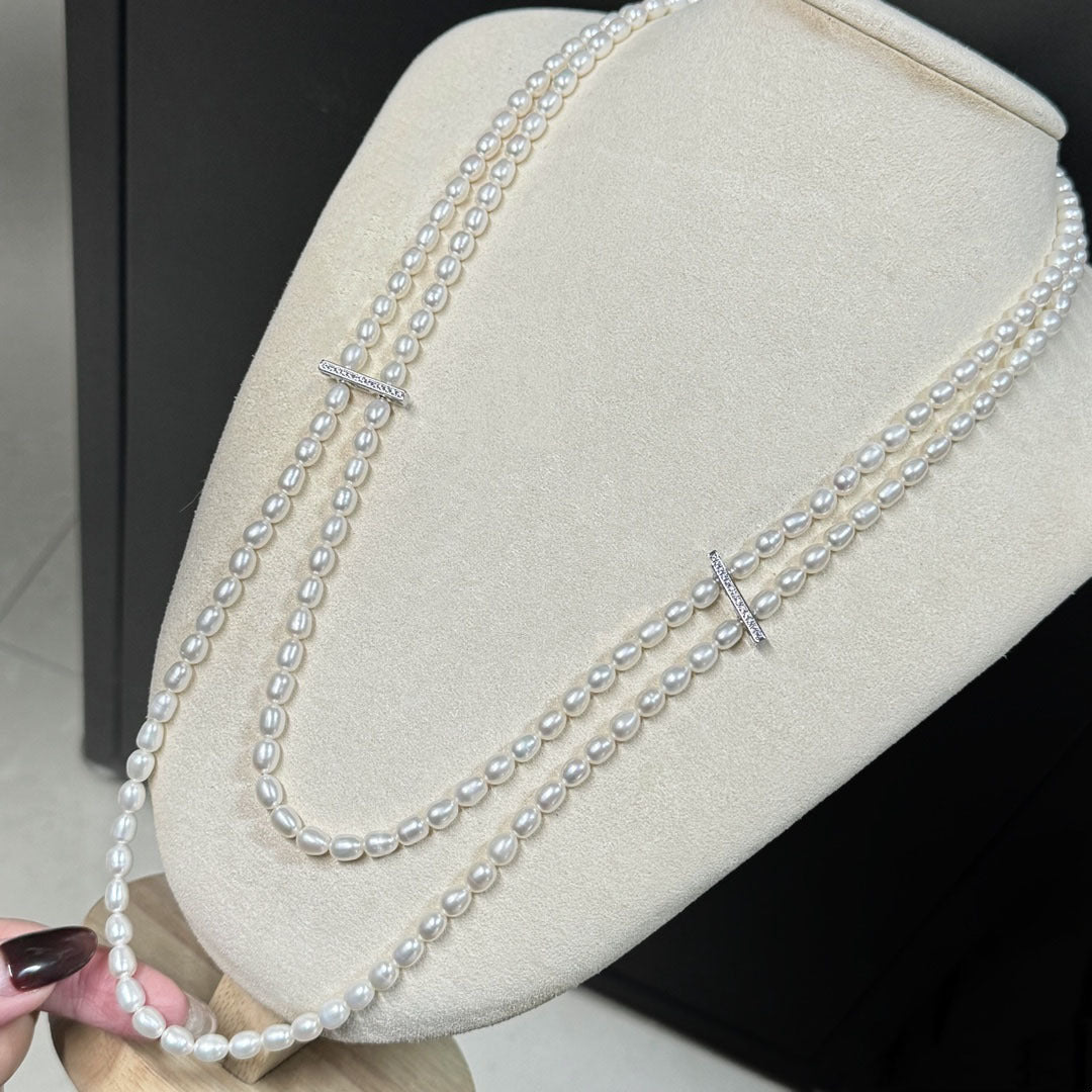 "Freshwater Pearl Necklace | Long-Length Simple Fashion for Women"