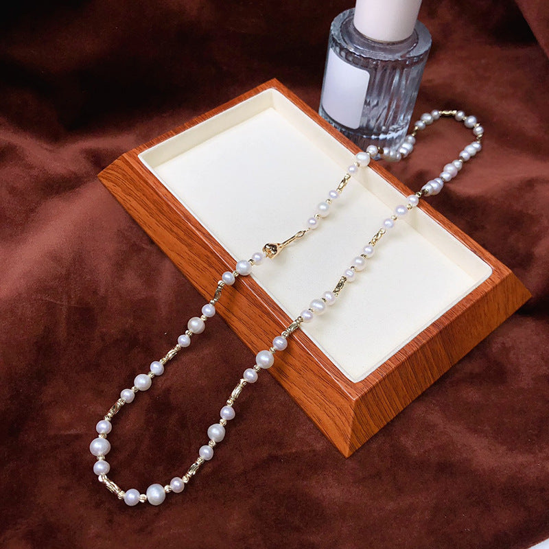 "Freshwater Pearl Necklace | Long-Length Simple Fashion for Women"