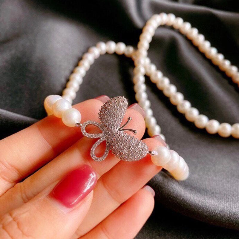 "Freshwater Pearl Necklace | Long-Length Simple Fashion for Women"