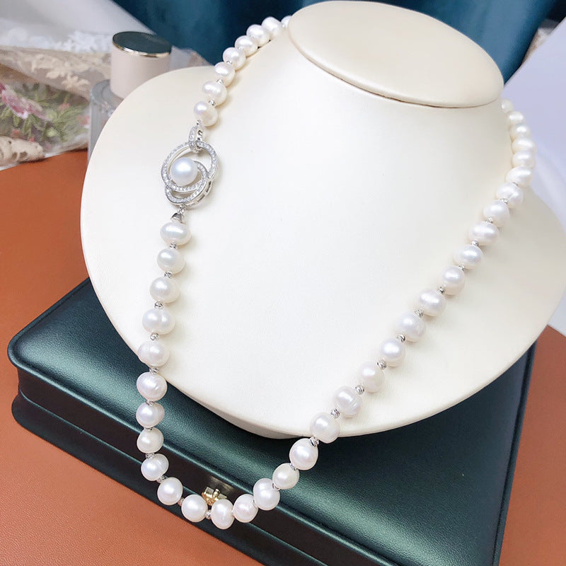 "Freshwater Pearl Necklace | Long-Length Simple Fashion for Women"