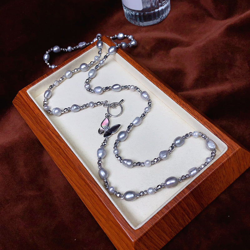 "Freshwater Pearl Necklace | Long-Length Simple Fashion for Women"