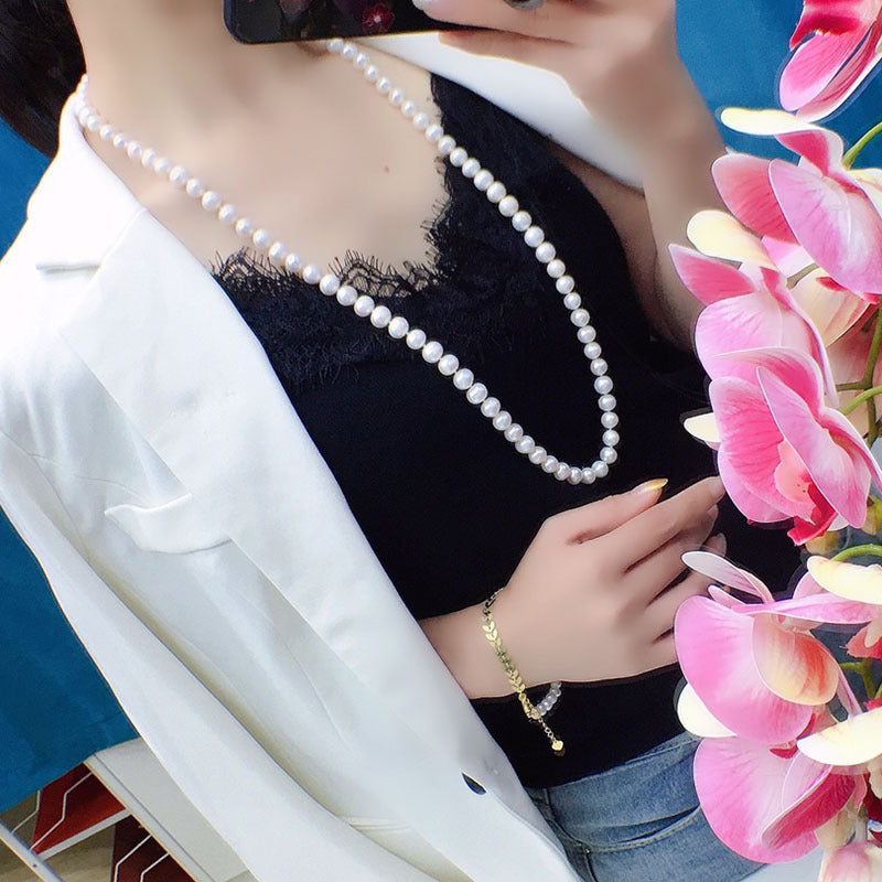 Natural Pearl Necklace for Women - Authentic, High Luster, Elegant & Versatile