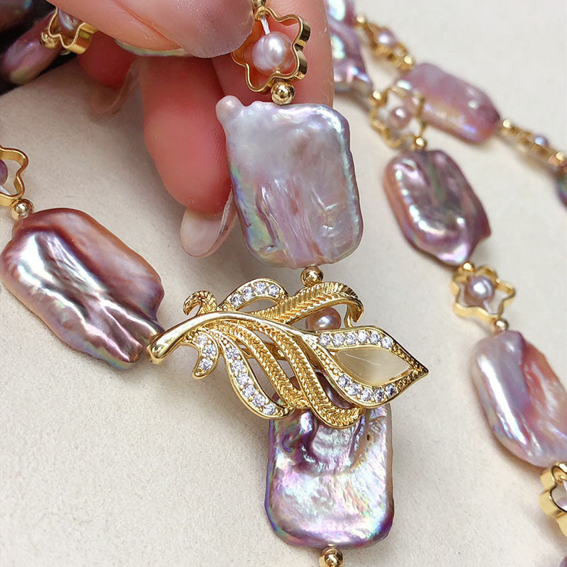 "Freshwater Pearl Necklace | Long-Length Simple Fashion for Women"