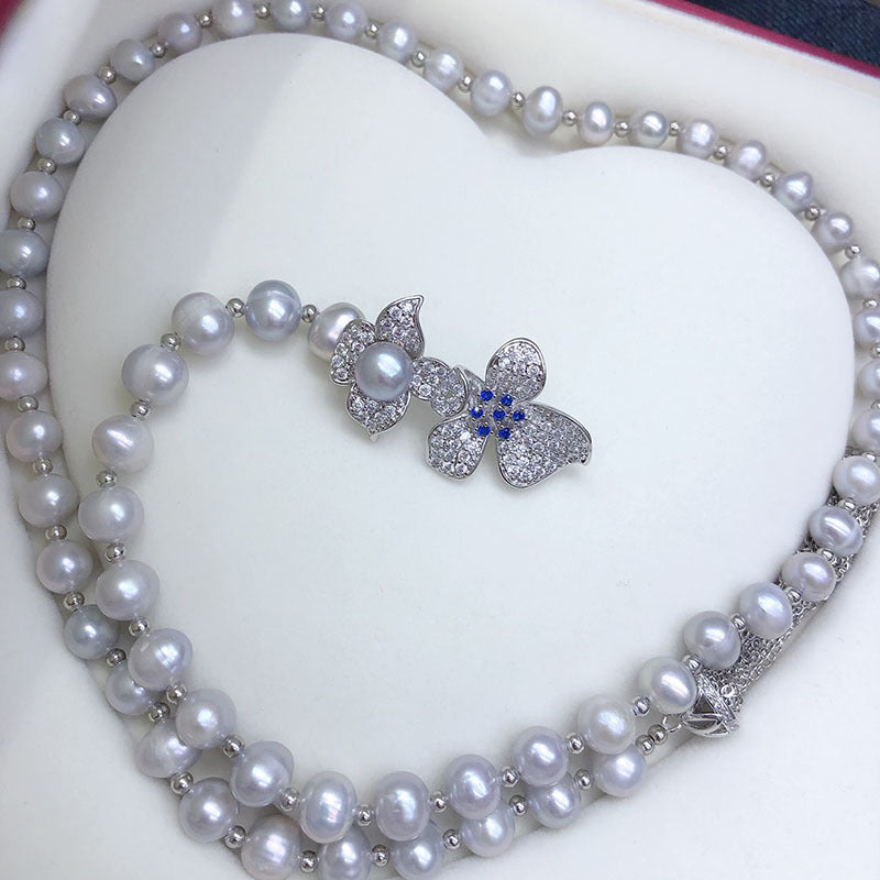 "Freshwater Pearl Necklace | Long-Length Simple Fashion for Women"