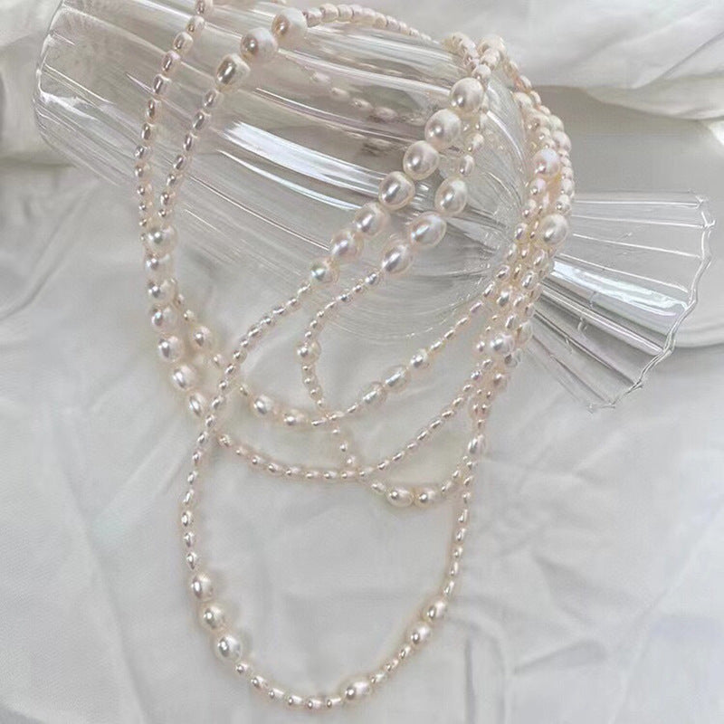 Long Freshwater Pearl Necklace - Minimalist Pendant Design, Wholesale