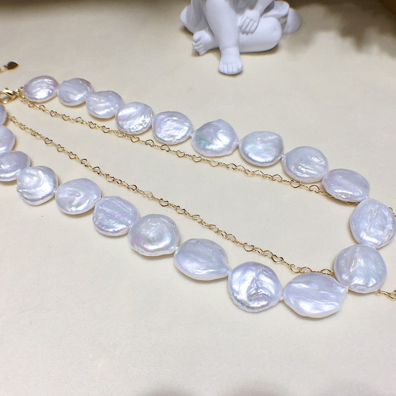 Manufacturers wholesale live supply a variety of freshwater pearl baroque necklace 4-17mm fashionable and simple women's winter new models
