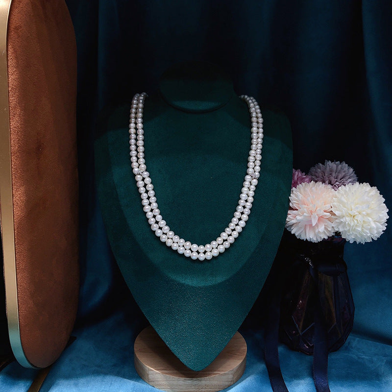 "Freshwater Pearl Necklace | Long-Length Simple Fashion for Women"