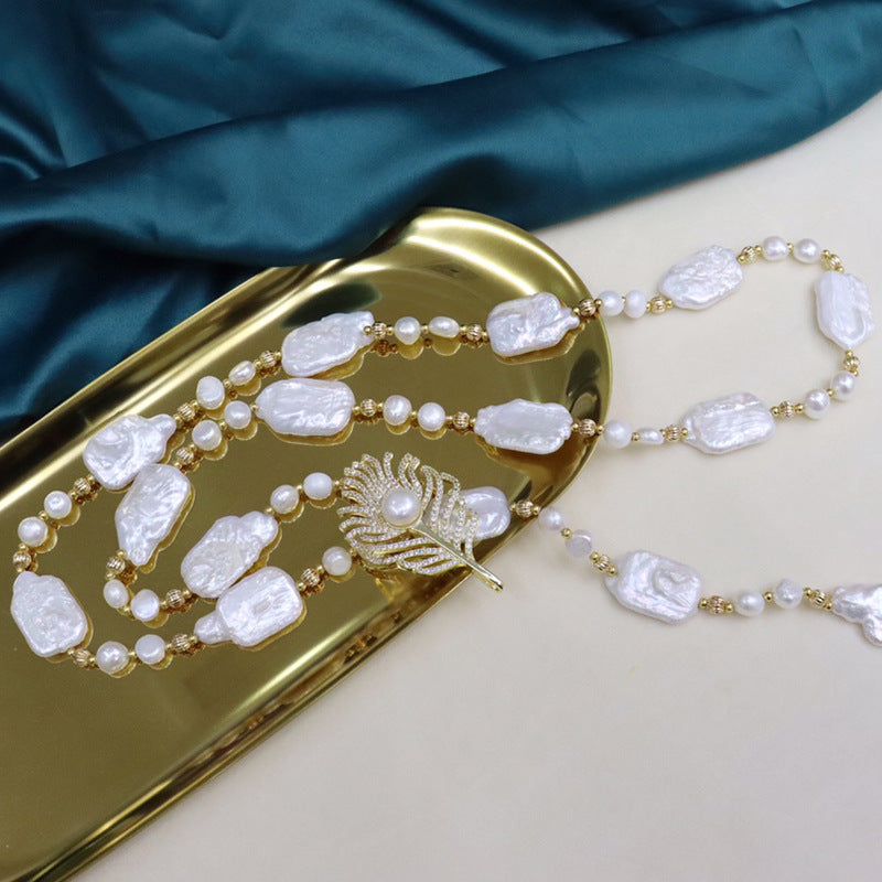 Irregular Baroque Freshwater Pearl Necklace - Unique Versatile Jewelry, Minimalist Designer Pearl Chain for Wholesale