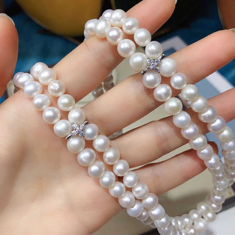 "Freshwater Pearl Necklace | Long-Length Simple Fashion for Women"