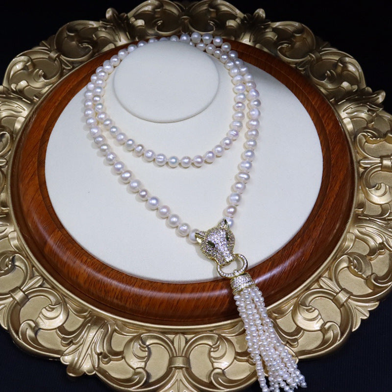 Natural Pearl Necklace - Long Pendant, Elegant & Versatile, Wholesale Prices