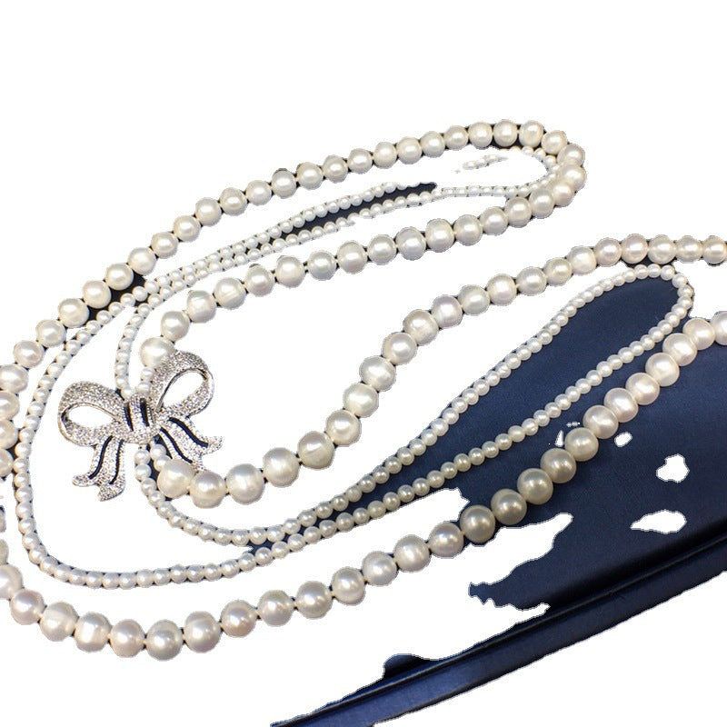 "Freshwater Pearl Necklace | Long-Length Simple Fashion for Women"