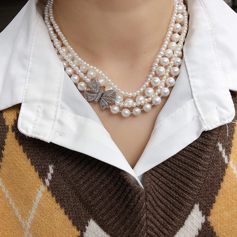 "Freshwater Pearl Necklace | Long-Length Simple Fashion for Women"