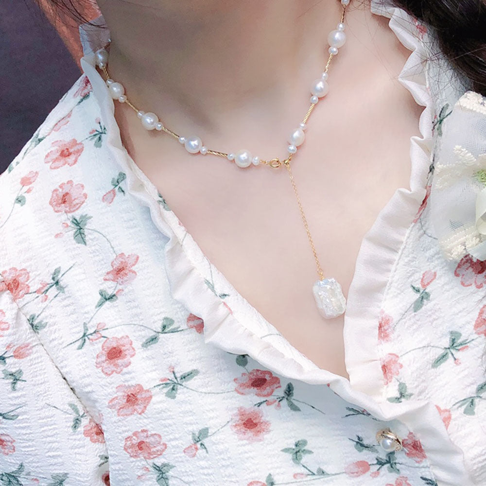 Baroque Pearl Choker Necklace!