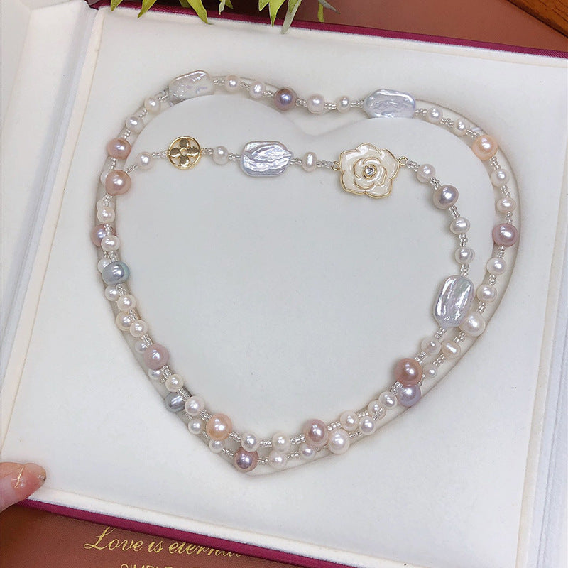 "Freshwater Pearl Necklace | Long-Length Simple Fashion for Women"