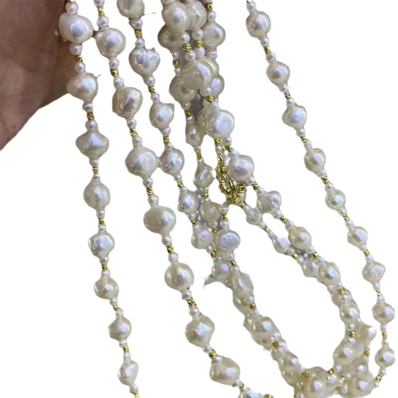 "Freshwater Pearl Necklace | Long-Length Simple Fashion for Women"