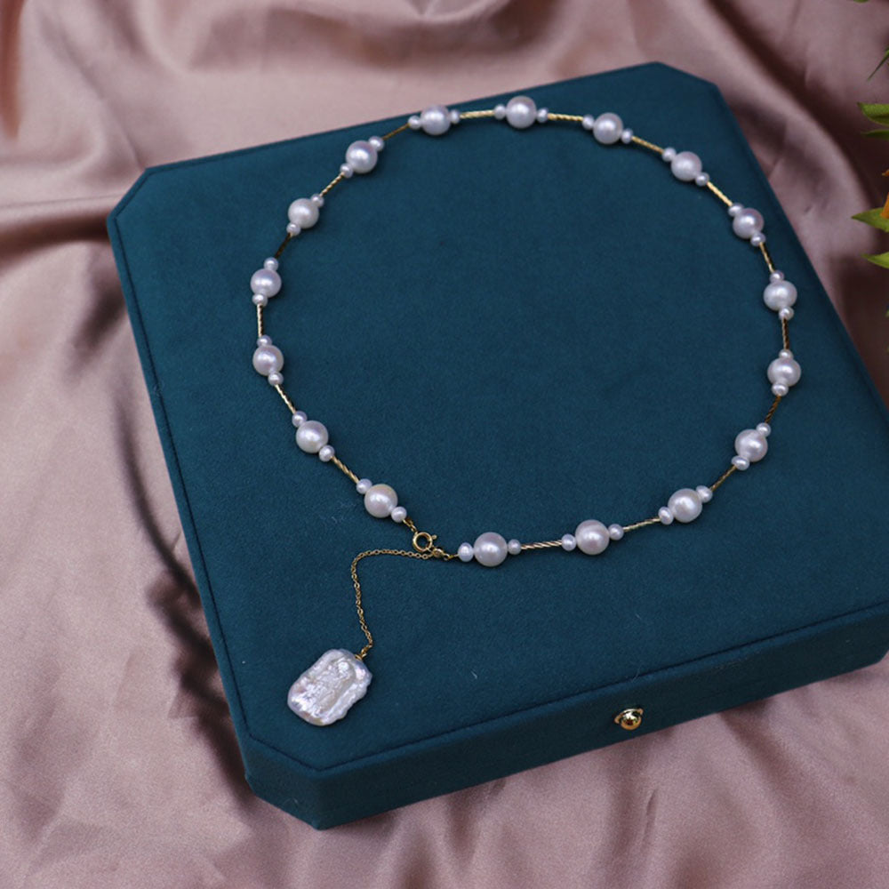 Baroque Pearl Choker Necklace!