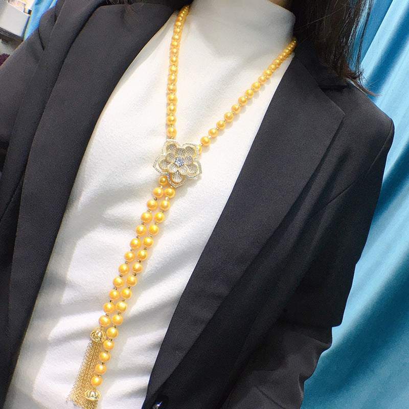 Near-Round Freshwater Pearl Necklace - 8-9mm, Minimal Flaws, Versatile Style