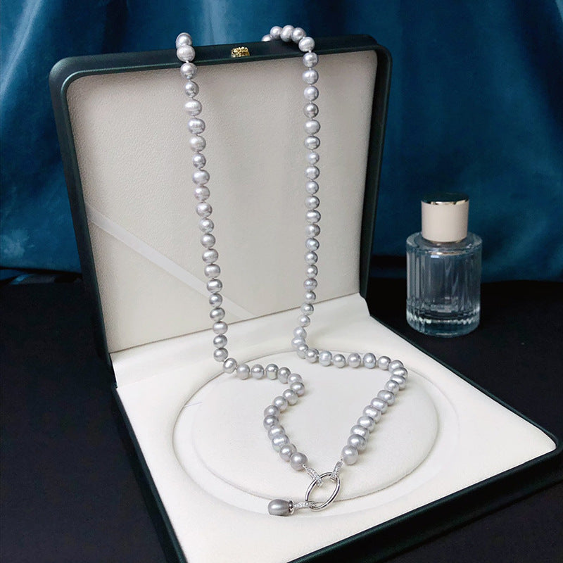 "Freshwater Pearl Necklace | Long-Length Simple Fashion for Women"