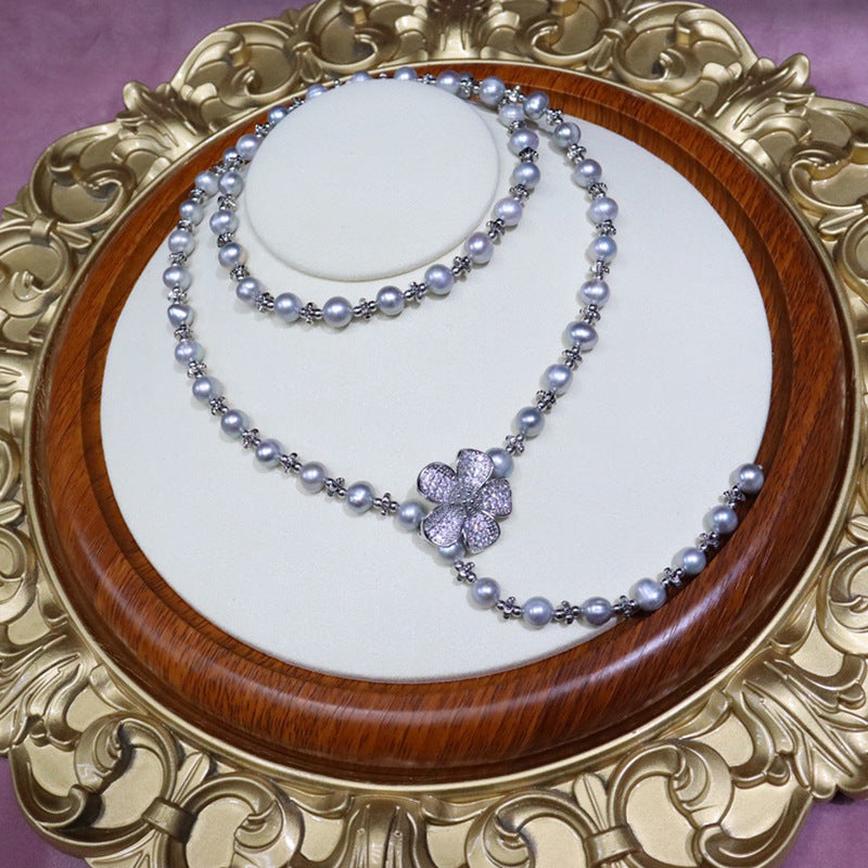 "Freshwater Pearl Necklace | Long-Length Simple Fashion for Women"