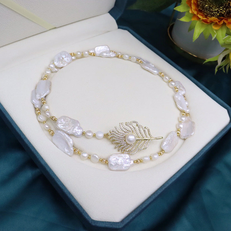 Irregular Baroque Freshwater Pearl Necklace - Unique Versatile Jewelry, Minimalist Designer Pearl Chain for Wholesale