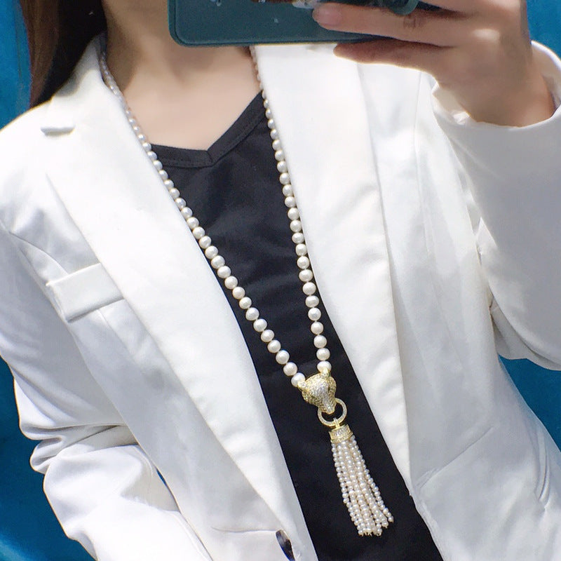 Natural Pearl Necklace - Long Pendant, Elegant & Versatile, Wholesale Prices