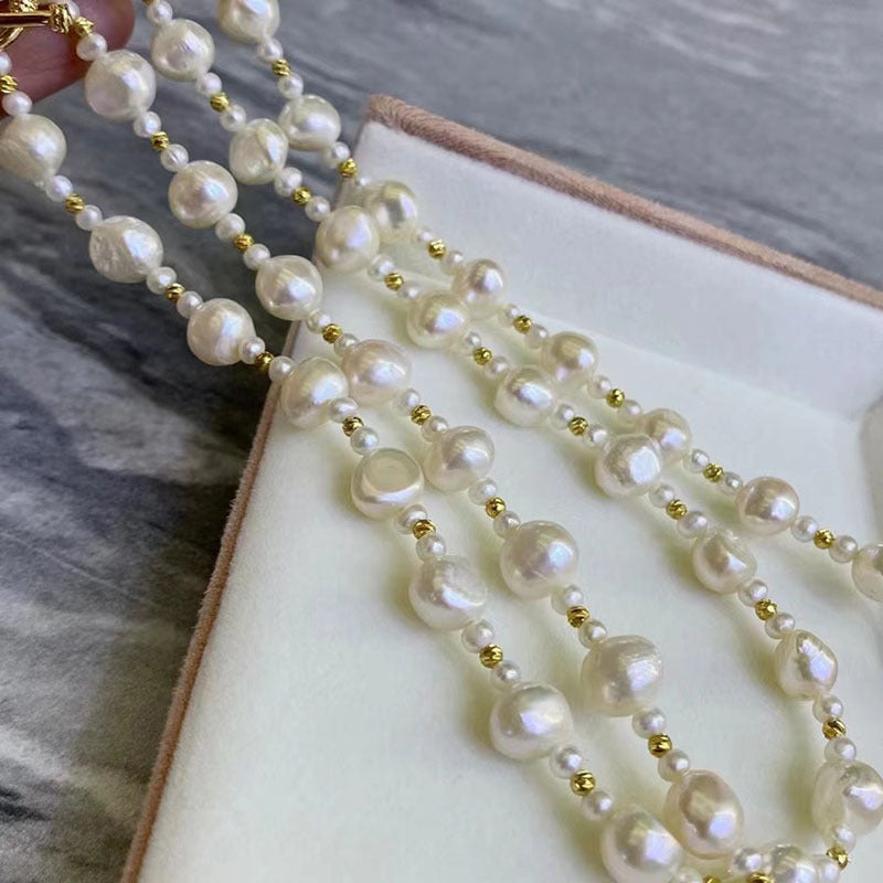 "Freshwater Pearl Necklace | Long-Length Simple Fashion for Women"