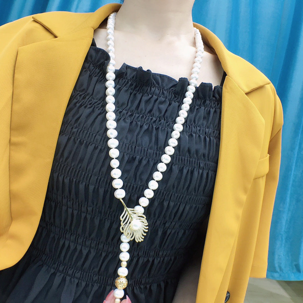 Wholesale Natural Freshwater Pearl Necklace for Women - White Versatile Minimalist Jewelry, Pearl Pendant Chain for Live Streaming Supply