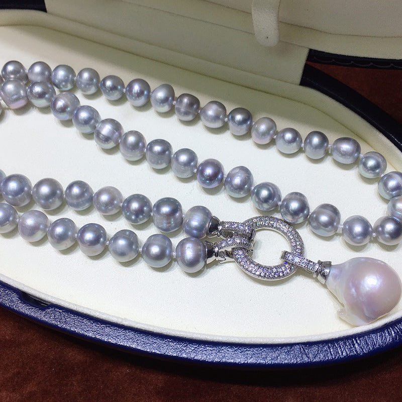 "Freshwater Pearl Necklace | Long-Length Simple Fashion for Women"