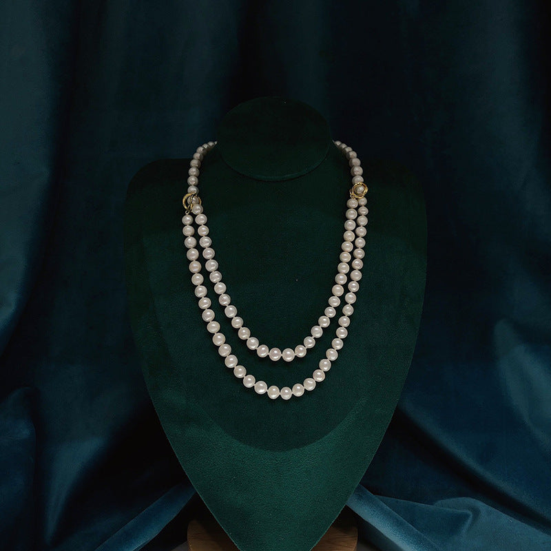 "Freshwater Pearl Necklace | Long-Length Simple Fashion for Women"