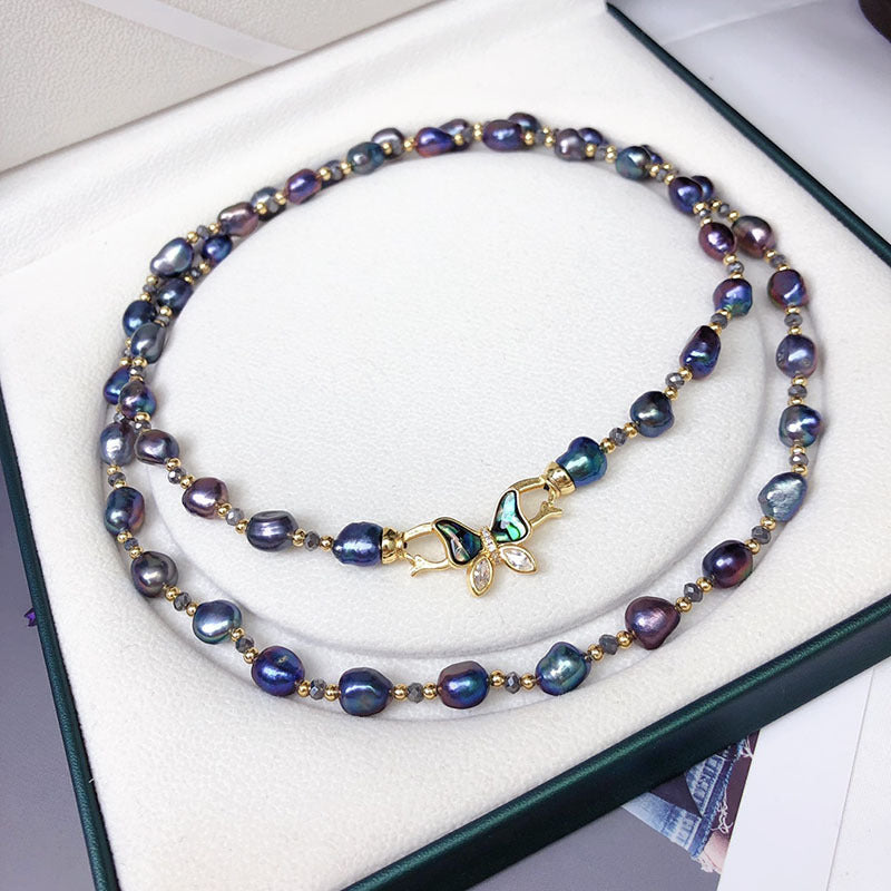 "Freshwater Pearl Necklace | Long-Length Simple Fashion for Women"