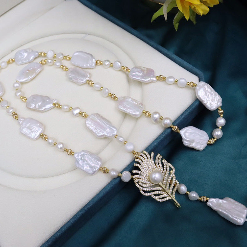 Irregular Baroque Freshwater Pearl Necklace - Unique Versatile Jewelry, Minimalist Designer Pearl Chain for Wholesale