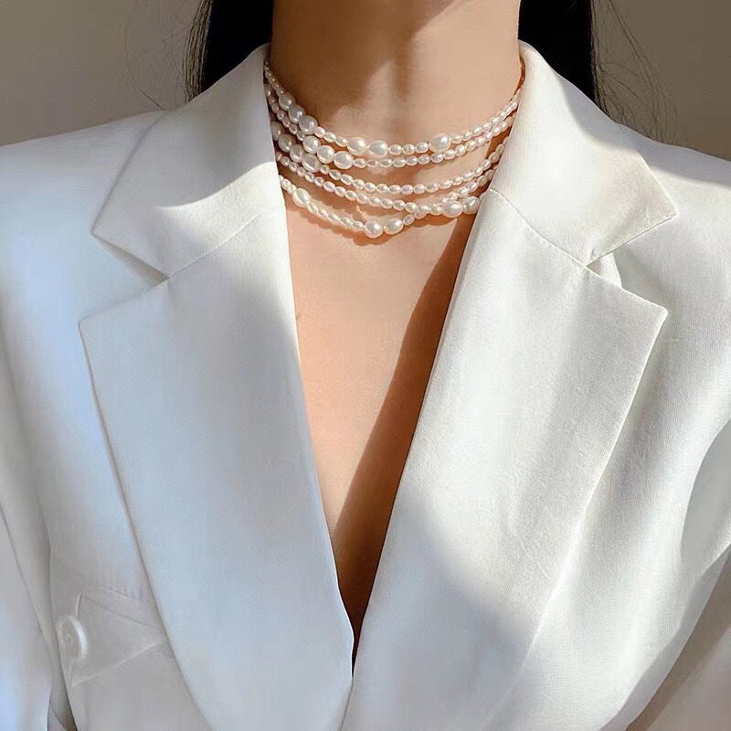 Long Freshwater Pearl Necklace - Minimalist Pendant Design, Wholesale
