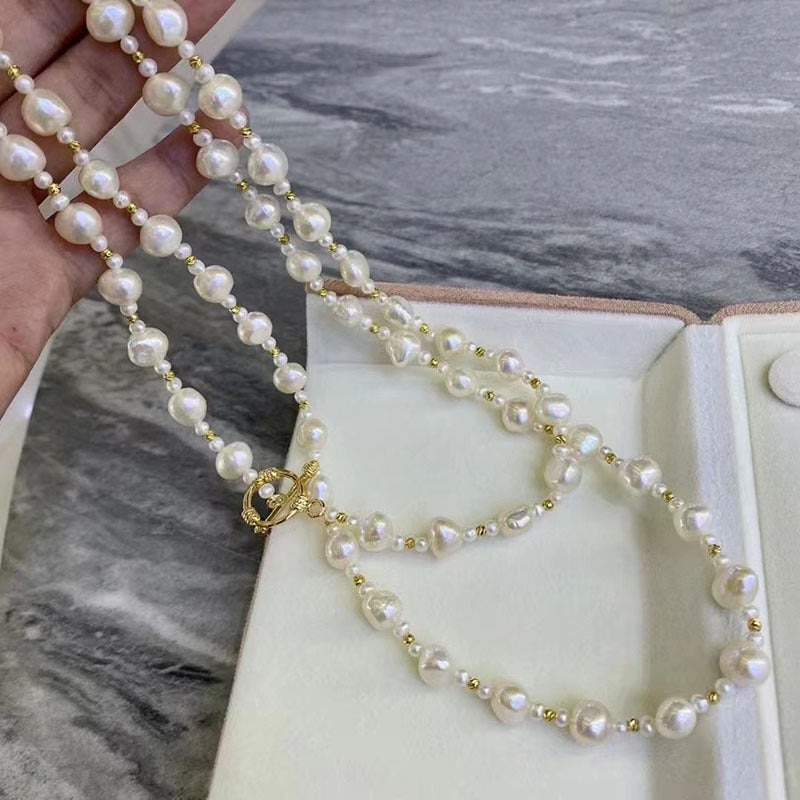 "Freshwater Pearl Necklace | Long-Length Simple Fashion for Women"