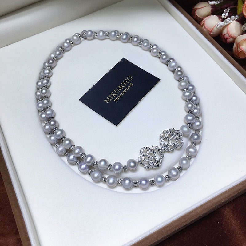 "Freshwater Pearl Necklace | Long-Length Simple Fashion for Women"