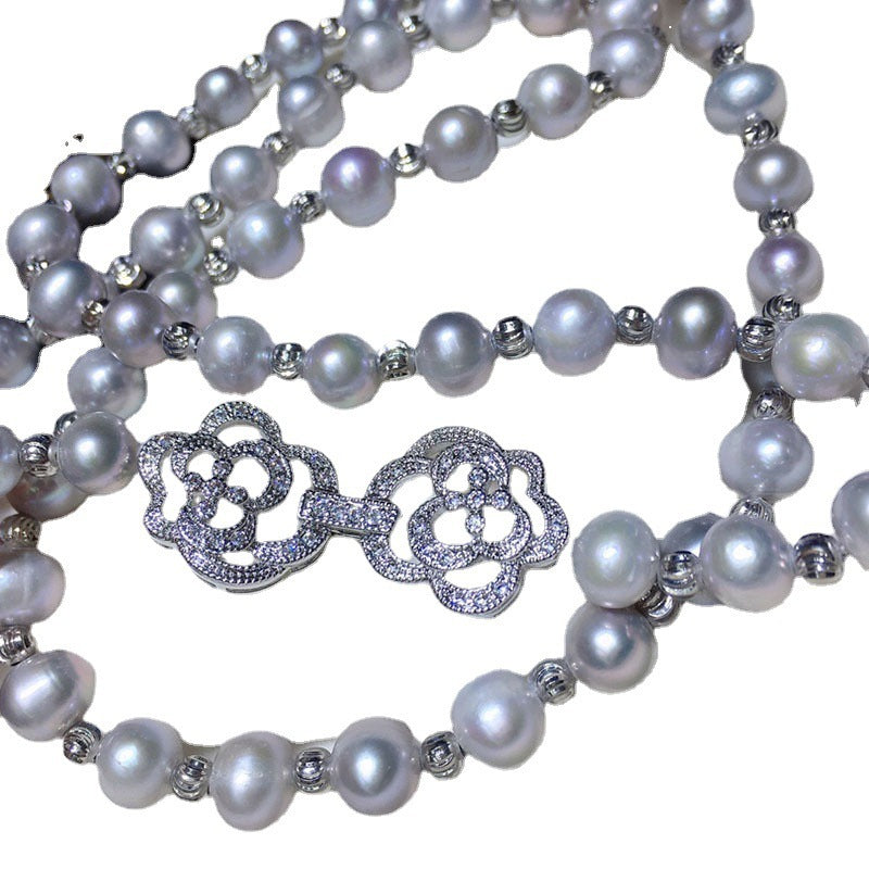 "Freshwater Pearl Necklace | Long-Length Simple Fashion for Women"