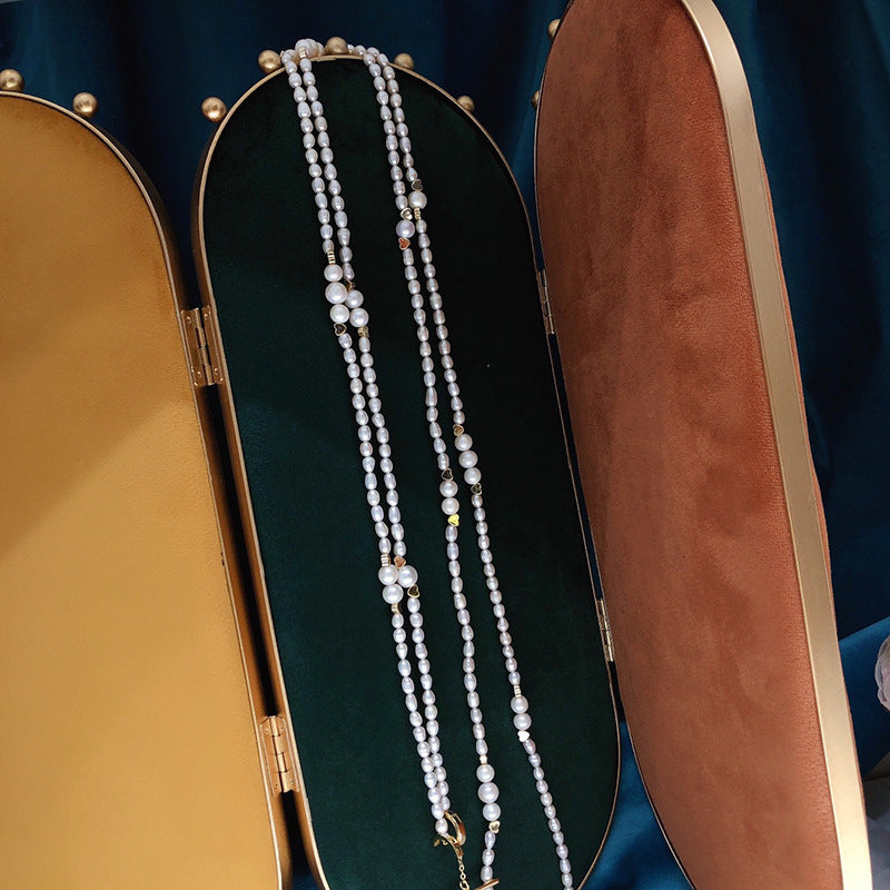 "Freshwater Pearl Necklace | Long-Length Simple Fashion for Women"