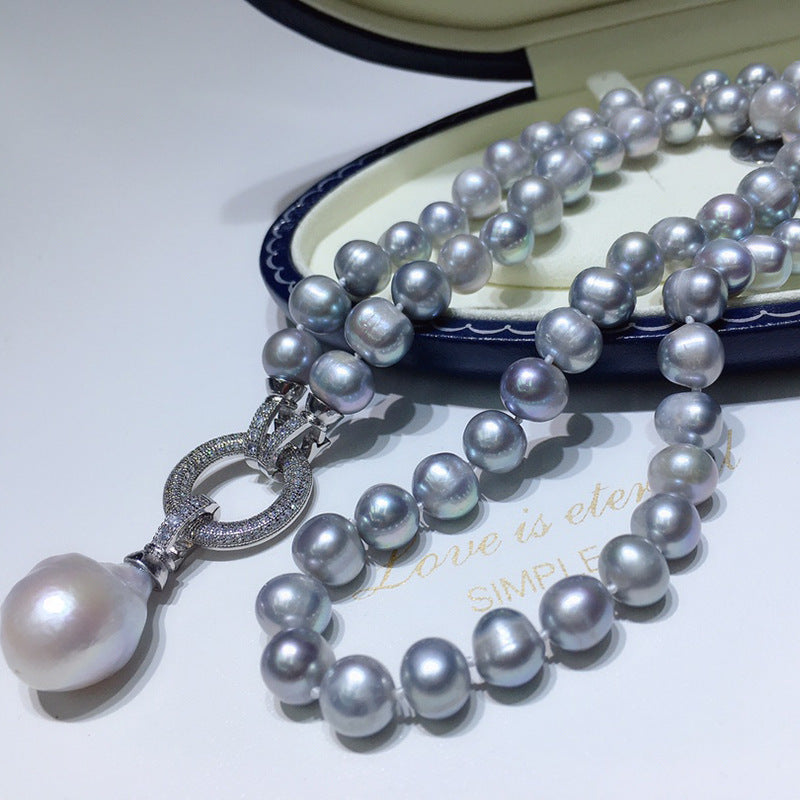 "Freshwater Pearl Necklace | Long-Length Simple Fashion for Women"