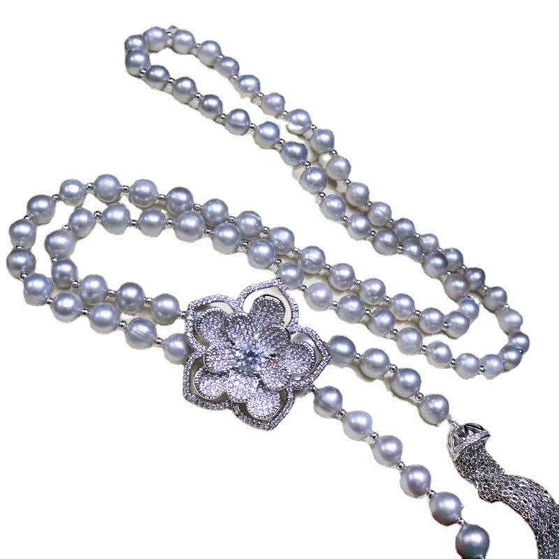 "Freshwater Pearl Necklace | Long-Length Simple Fashion for Women"