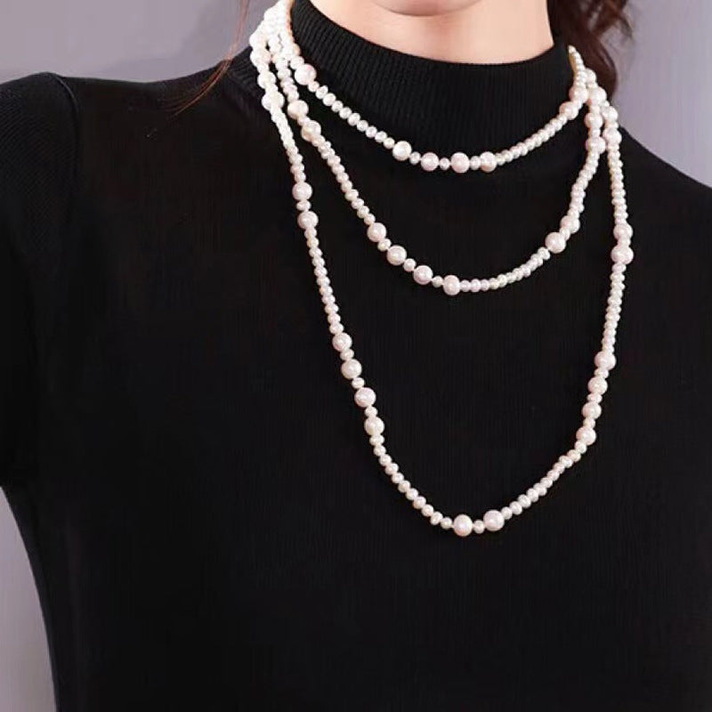 Natural Pearl Necklace - Long Pendant, Versatile & Feminine, Wholesale Prices