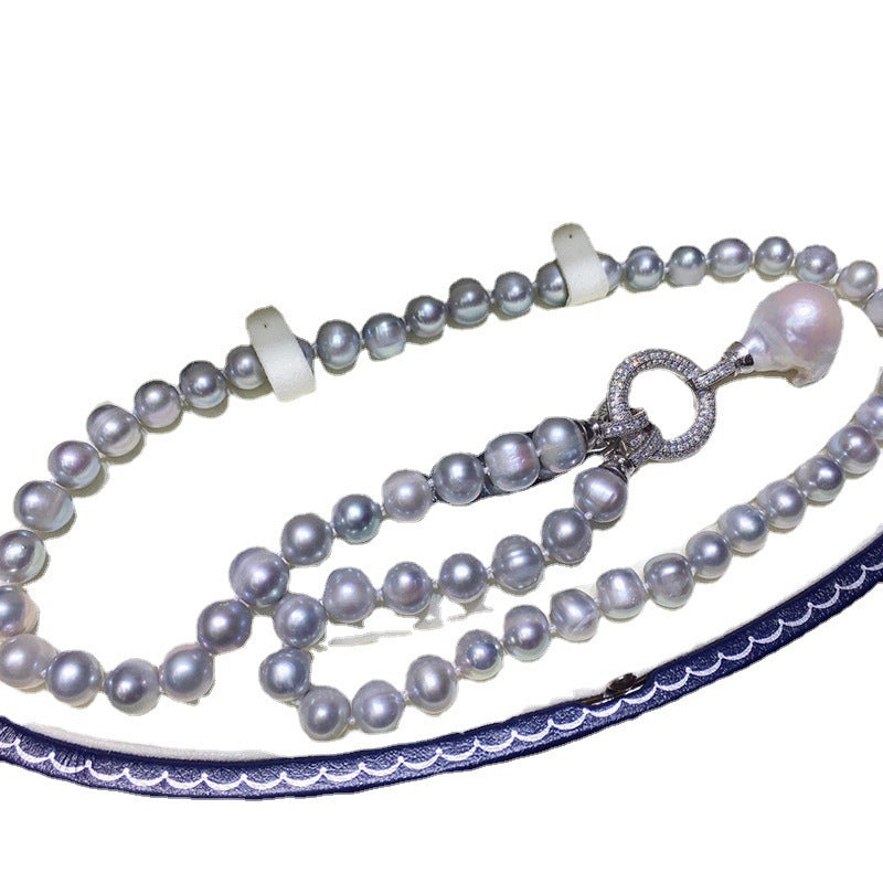 "Freshwater Pearl Necklace | Long-Length Simple Fashion for Women"