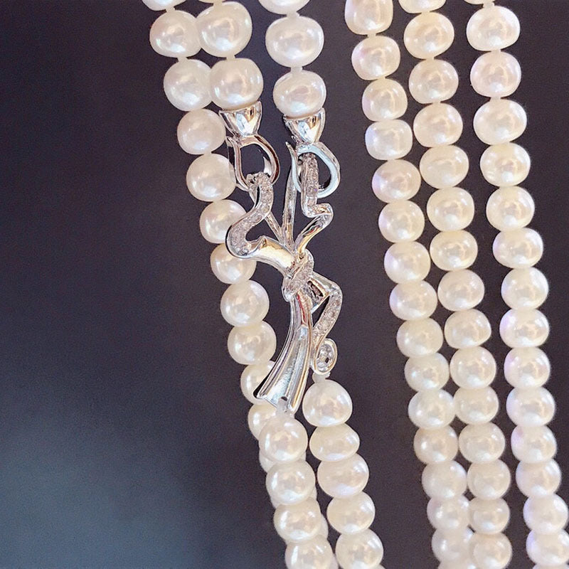"Freshwater Pearl Necklace | Long-Length Simple Fashion for Women"
