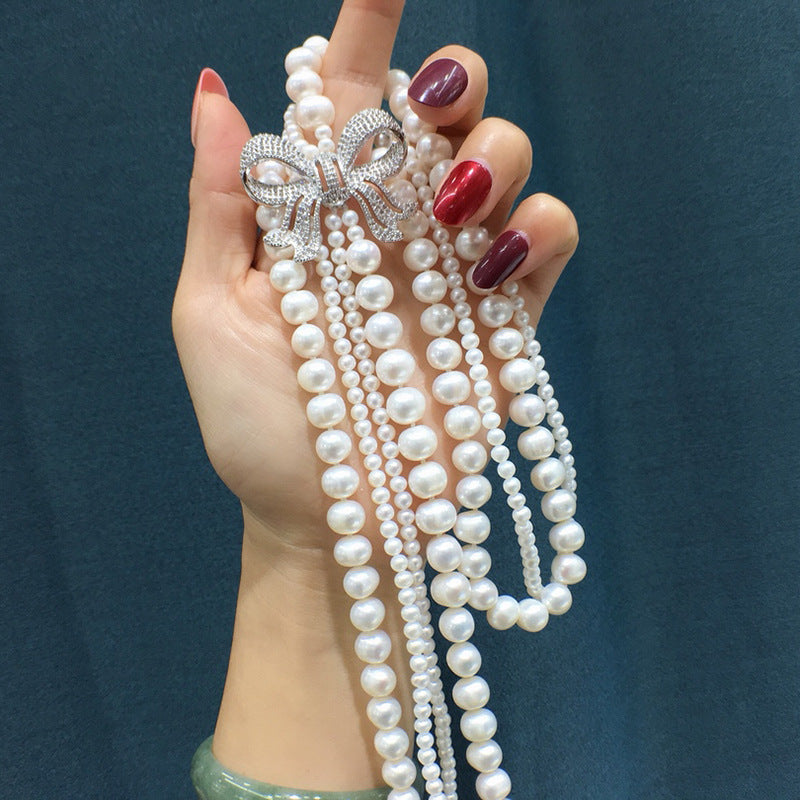 "Freshwater Pearl Necklace | Long-Length Simple Fashion for Women"