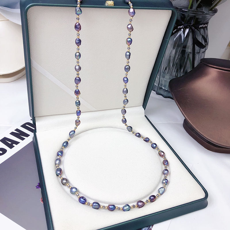 "Freshwater Pearl Necklace | Long-Length Simple Fashion for Women"