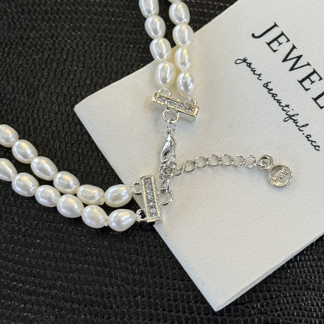 "Freshwater Pearl Necklace | Long-Length Simple Fashion for Women"