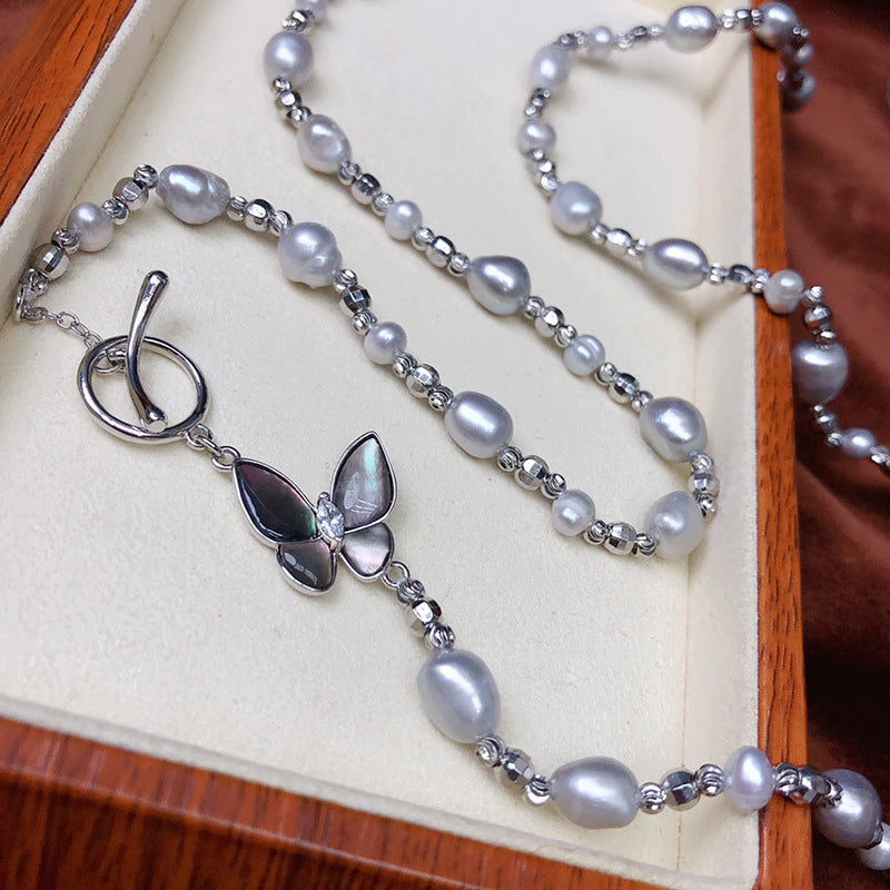 "Freshwater Pearl Necklace | Long-Length Simple Fashion for Women"