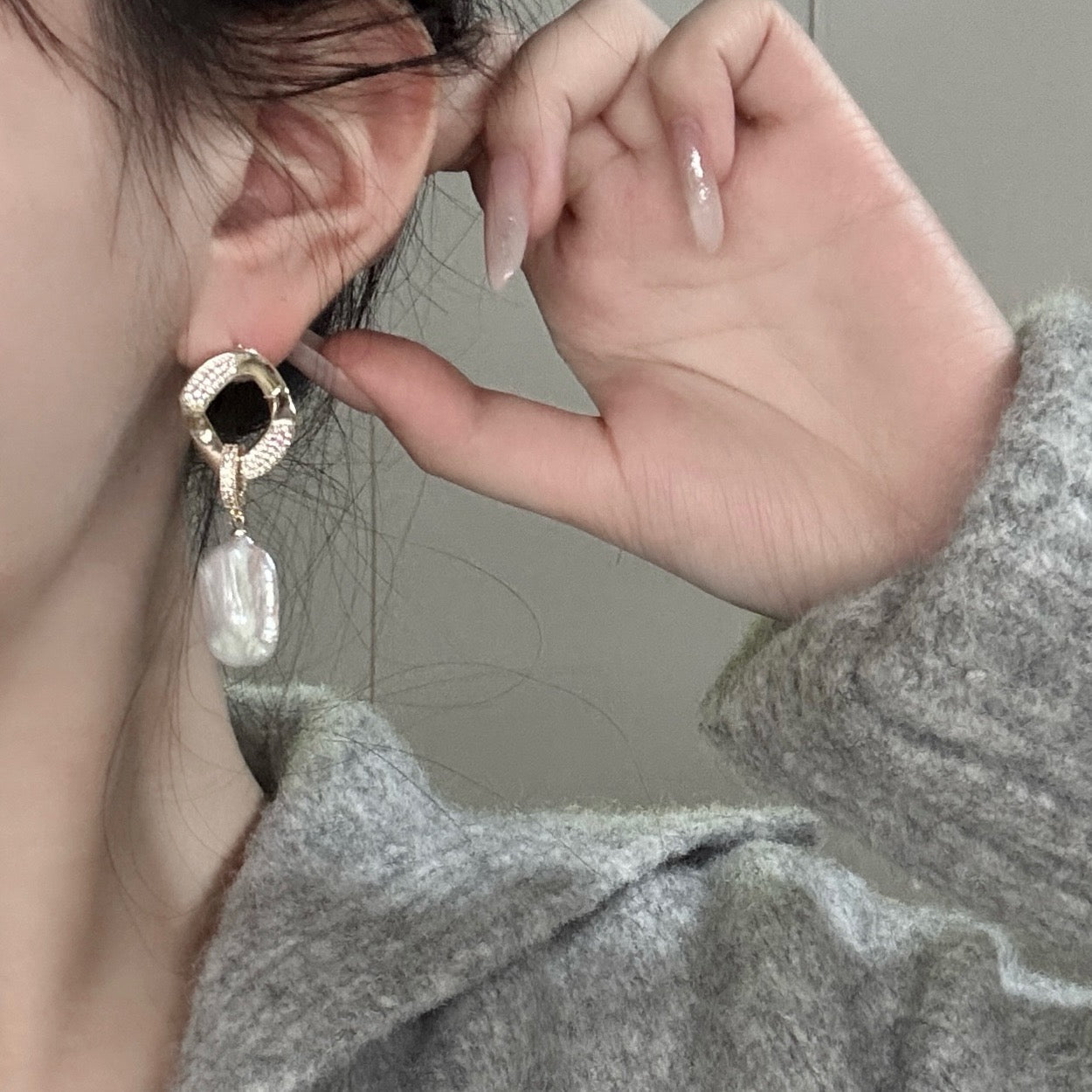 Natural Baroque Freshwater Pearl Earrings