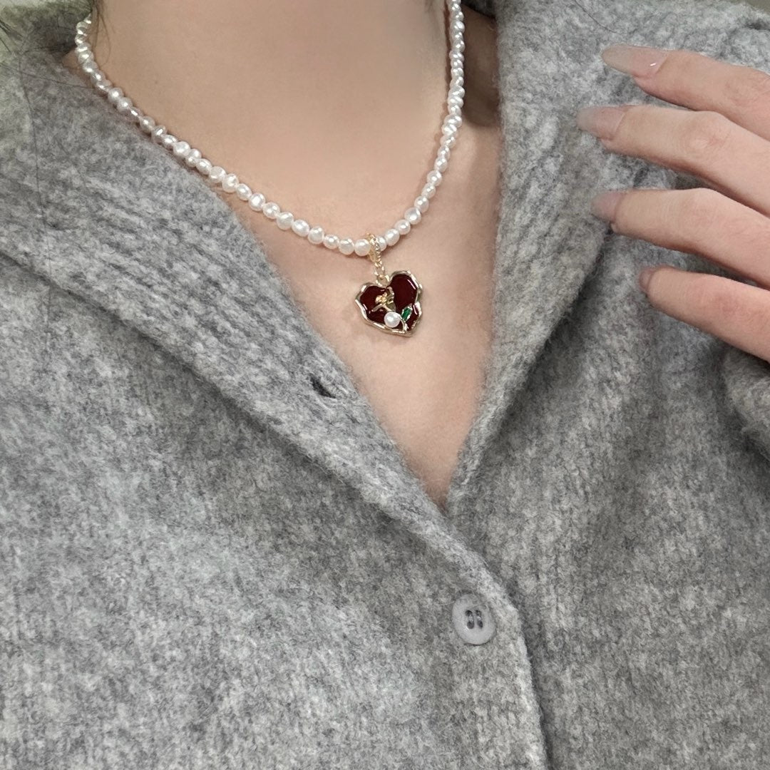 Natural  Baroque Freshwater Pearl with Versatile Clasp, Detachable Pendant