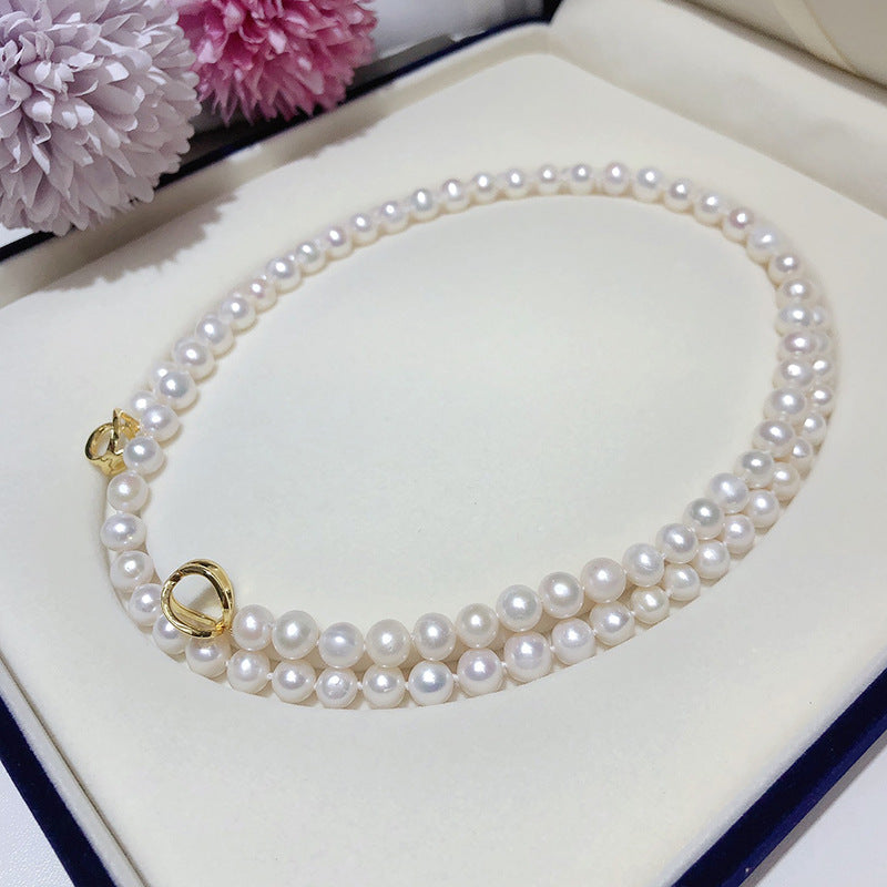 "Freshwater Pearl Necklace | Long-Length Simple Fashion for Women"